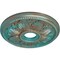 Ekena Millwork Edinburgh Medallion (Canopies up to 5 1/8"), 18 1/8"OD x 3 1/2"ID x 2 3/4"P, Copper Green Patina CM18ED1CGS - alternate 2